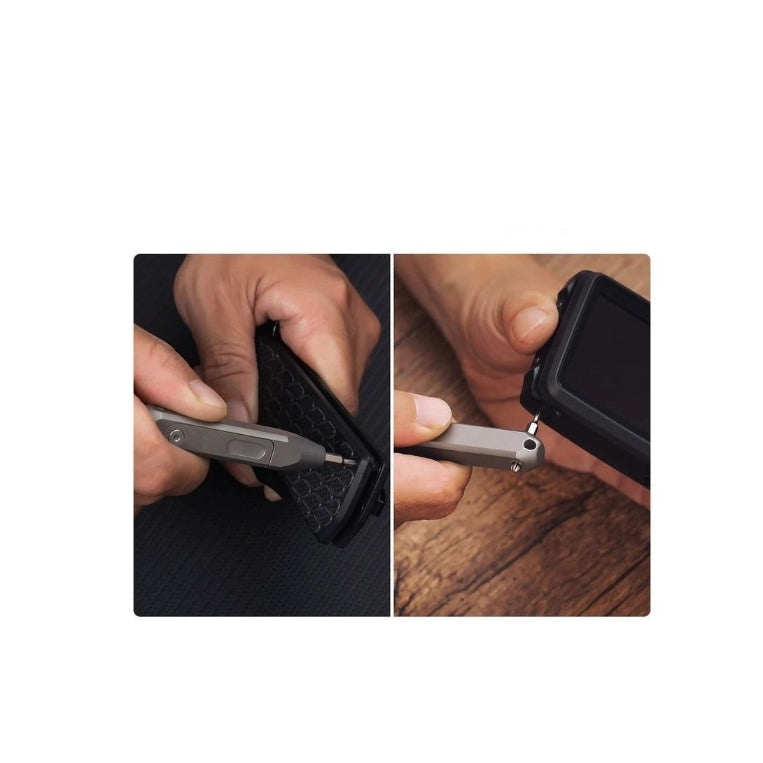 AVERX Titanium Titan Screwdriver sandblasted matte texture close-up