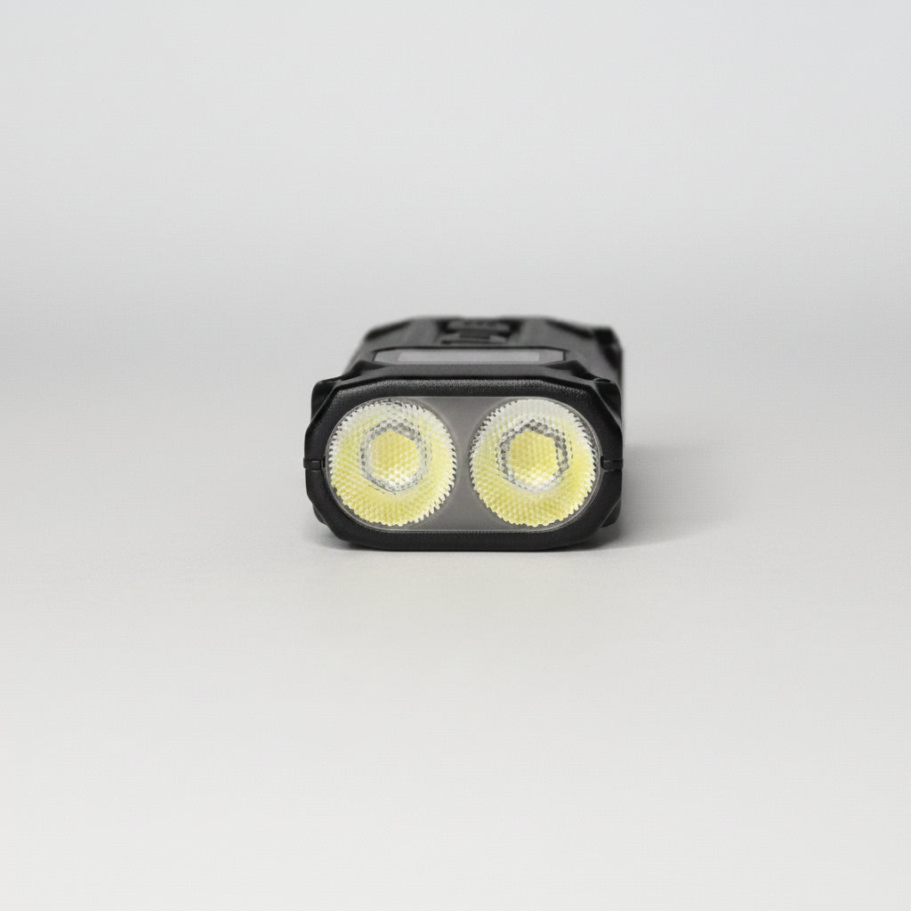AVERX Aluminum Nitecore 2 tail switch and grip texture detail