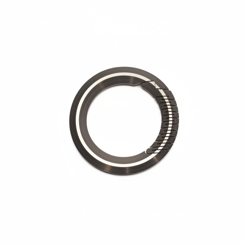 AVERX Titanium Keyring solid machined loop front view