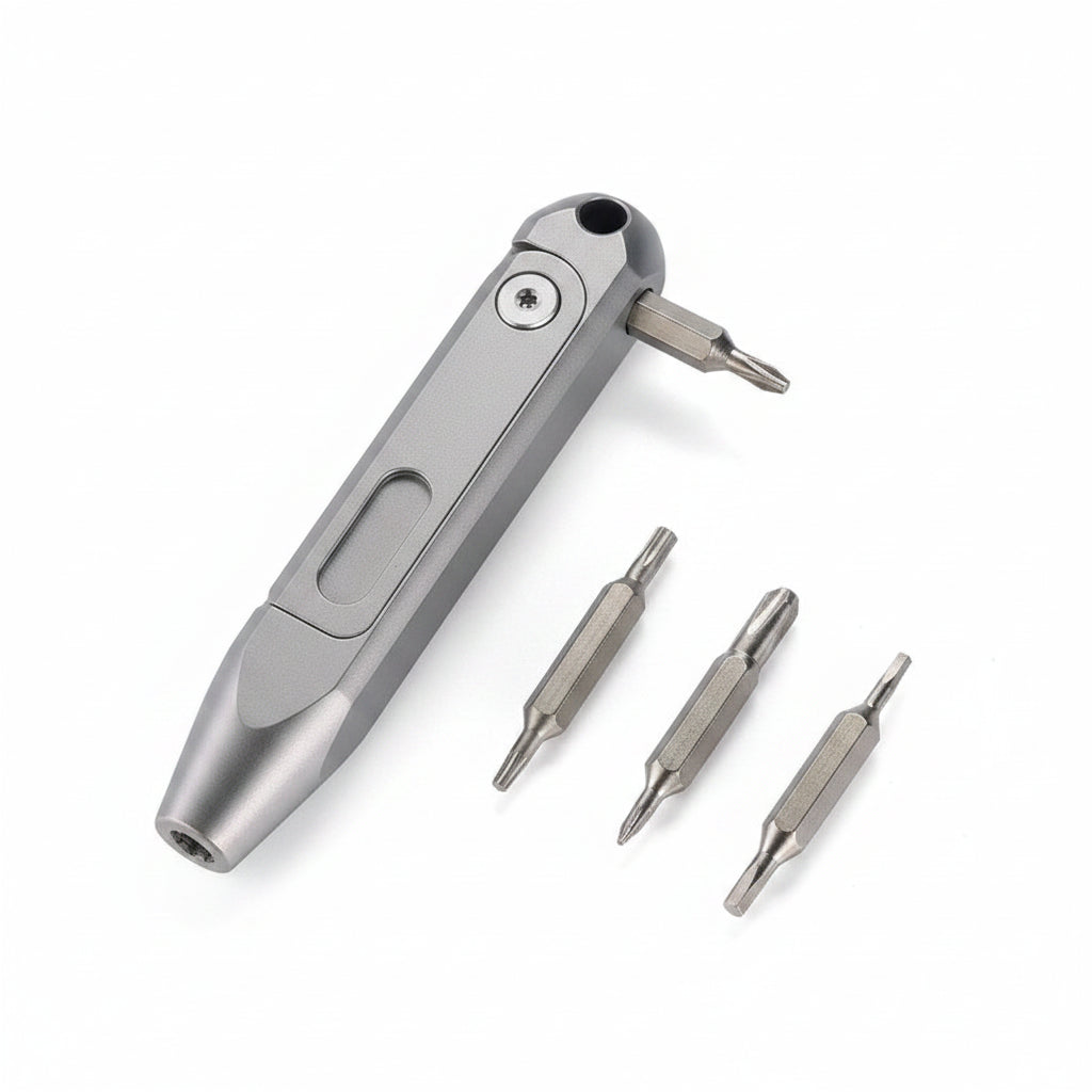 AVERX Titanium Titan Screwdriver sandblasted raw finish front view