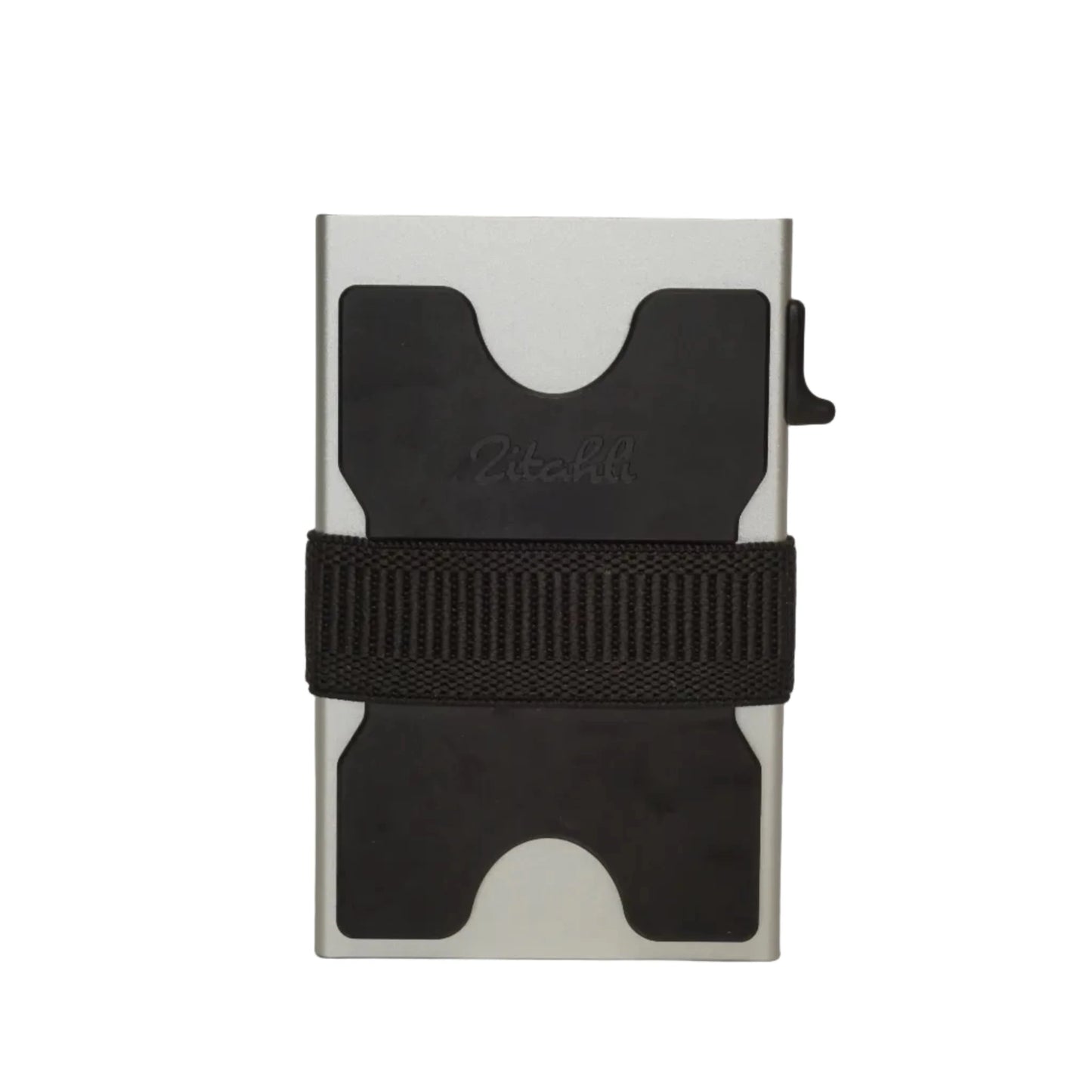 THE ALUMINUM CARD WALLET - AVERX GearAVERX Aluminum Card Wallet black anodised minimalist front viewAVERX GearBlack