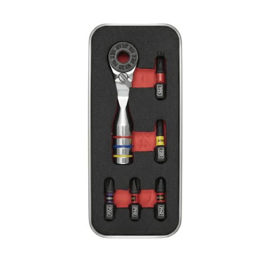 THE MICRO RATCHET - AVERX GearAVERX Steel Micro Ratchet compact 1/4 drive front viewAVERX Gear