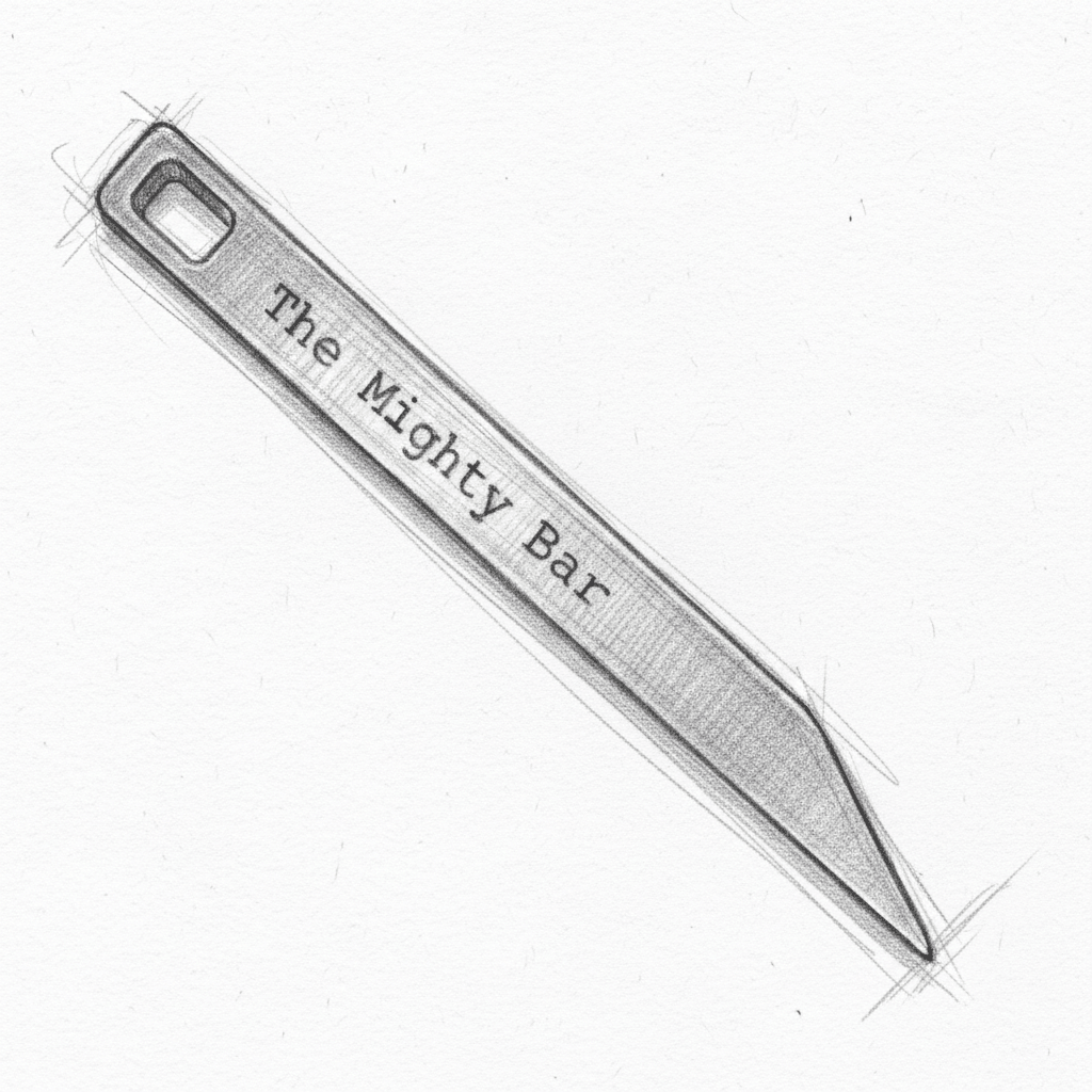 THE MIGHTY BAR - AVERX GearAVERX Titanium Mighty Bar matte finish side profile angleAVERX Gear